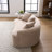 Curved Loveseat Sofa With 3 Throw Pillows