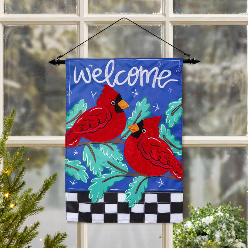 Drapeau de jardin Welcome Winter Friends