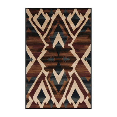 Machine Washable Persian Black Area Rug