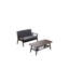 Ensemble de table basse et causeuse Bahamas Espresso