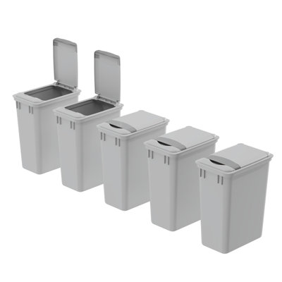 Dowell Plastic Trash Can With Lid