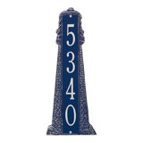 Lighthouse Personalized Vertical 4-Line Wall Address Plaque