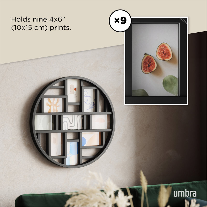 Classic Black 9-Opening Collage Wall Frame 23" Display
