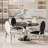 Round Pedestal Tempered Glass Dining Table-84332888-84334245