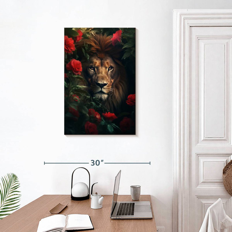 Brampt Lion Flowers, 30" H x 20" W