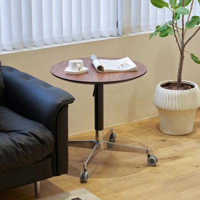 Table d'appoint ronde avec roulettes