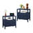 Overstreet Fluted Nightstand Set of 2 with Charging Station, 2-Drawer Bedside Tables with Open Shelf and Solid Wood Legs-120830563-121591851
