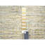 Tapis de couloir oriental 2 pi 8 po x 6 pi blanc avec pépites d'or, 100% laine, motif oxydé et patiné vieilli