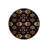 Dark Tone Mixed Ethnic Motif Patterned Round Woven Base Vintage Decorative Carpet-746887315