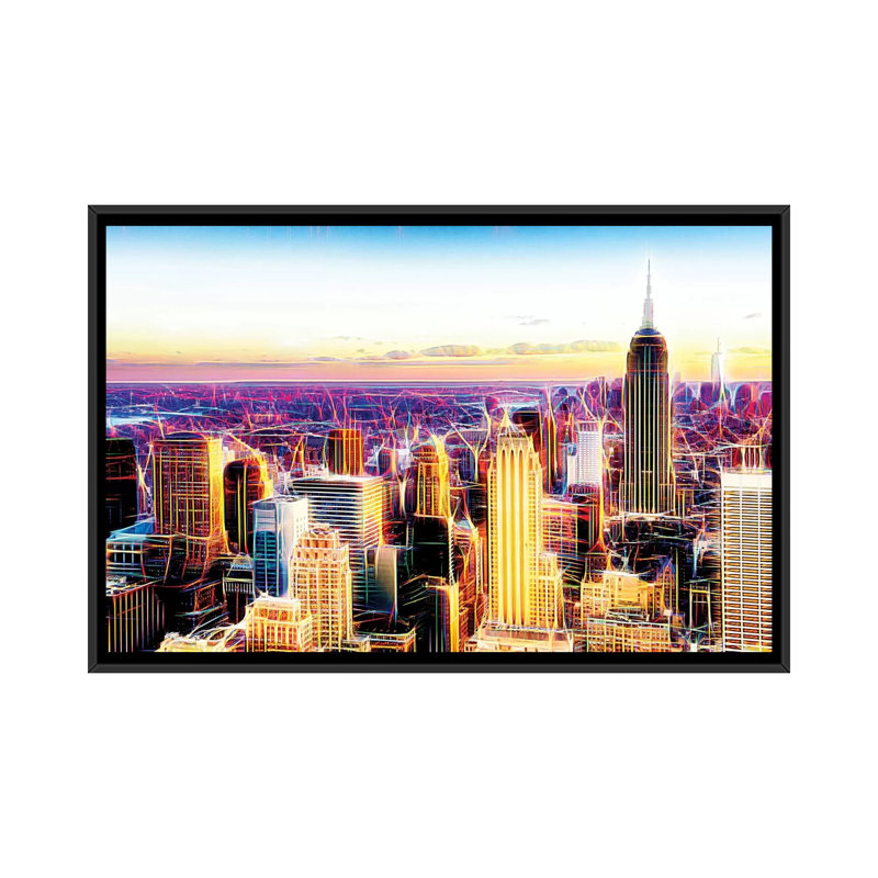 «Sublimation II», impression sur toile, H 18 po x l 26 po x P 1,5 po, Toile avec cadre noir, Pas de tapis