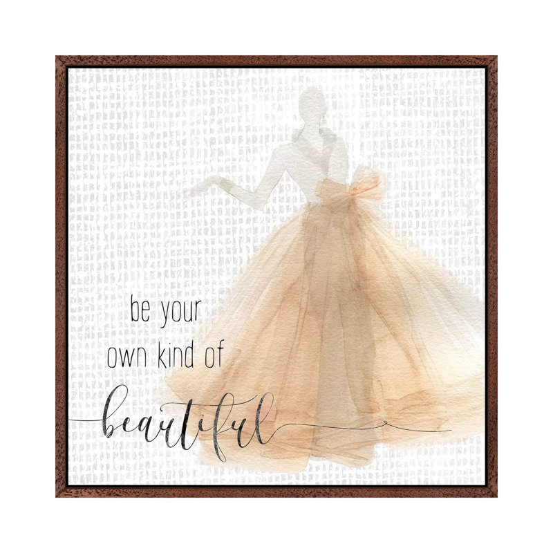 Be Beautiful by Carol Robinson - Print on Canvas, Classic Brown Wood Framed, 93.98 cm H x 93.98 cm W