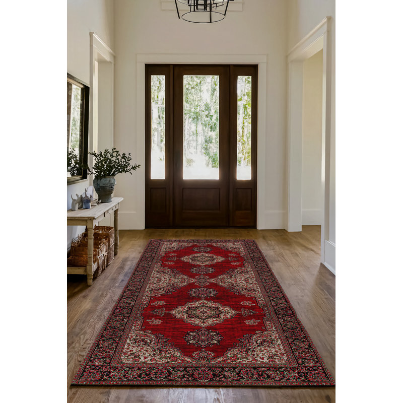 Tapis en coton imprimé chenille Guria, Rectangulaire 4 pi x 5 pi