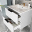 Meuble-lavabo 24 po avec lavabo en céramique - Meuble-lavabo flottant mural blanc-1985904055