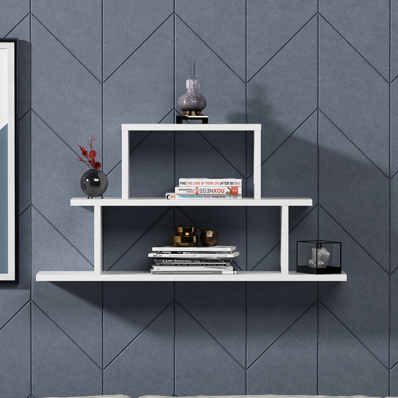 Concetto 3 Tiered Floating Wall Shelf, White