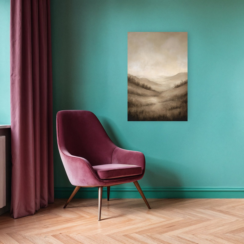 «Rolling Hills I Contemporary Architecture Landscape», reproduction d'art mural, 36" H x 24" W
