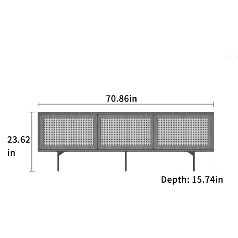 Meuble télé Modern Rattan