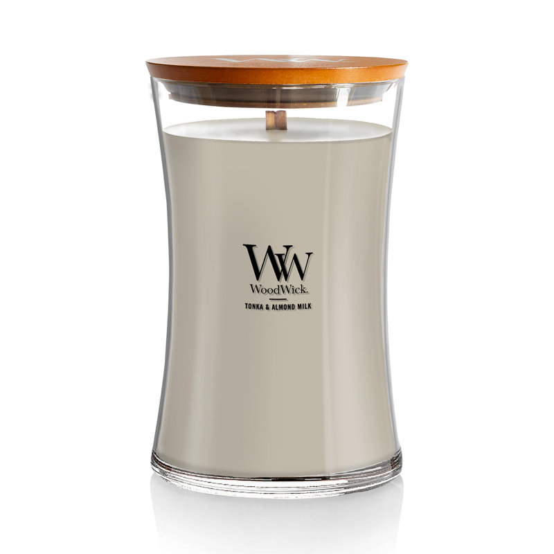 Bougie WoodWick Tonka et lait d'amande, Pot de 21,5 oz
