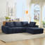 Canapé modulaire surdimensionné en L FAUX FUR avec design minimaliste, canapé-lit confortable pour une détente ultime-539266523-539266525