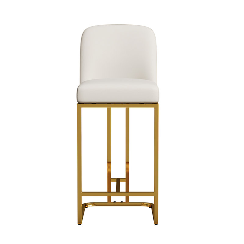De 2 tabourets de salle à manger - blanc moderne, sièges confortables. Matériaux de qualité faits pour la stabilité. Convient aux bars, tables et bureaux. Facile à nettoyer et à assembler. Coffre-fort avec fond coulissant. 2 barres d'économie d'espace