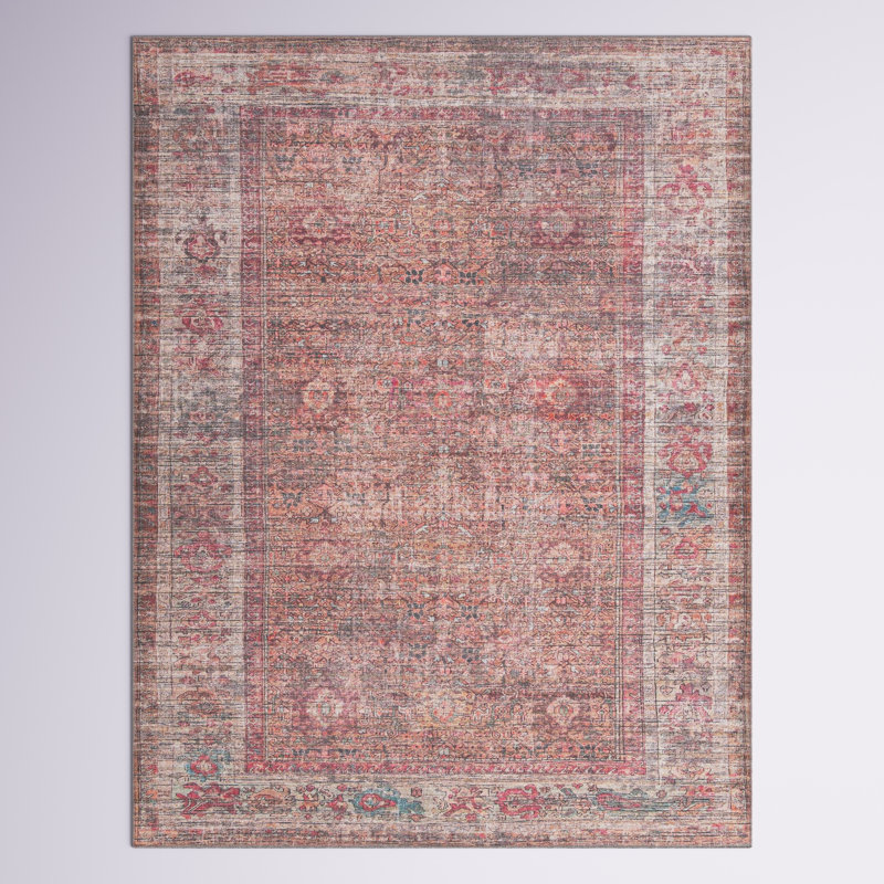 Engen Washable Oriental Indoor Rug, Rectangle 3'11" x 6'