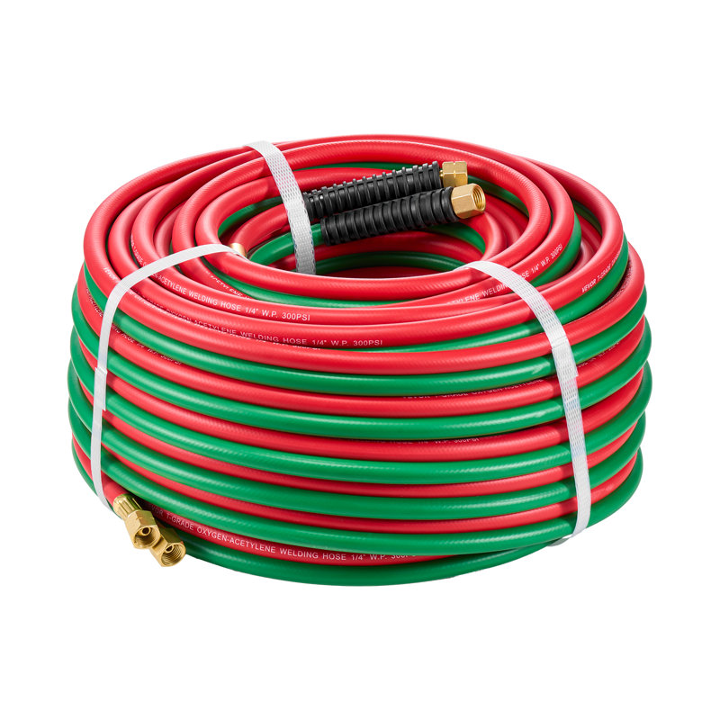 Tuyau d'oxygène, acétylène, tuyau de qualité R, pression de service maximale de 300 psi, 100'