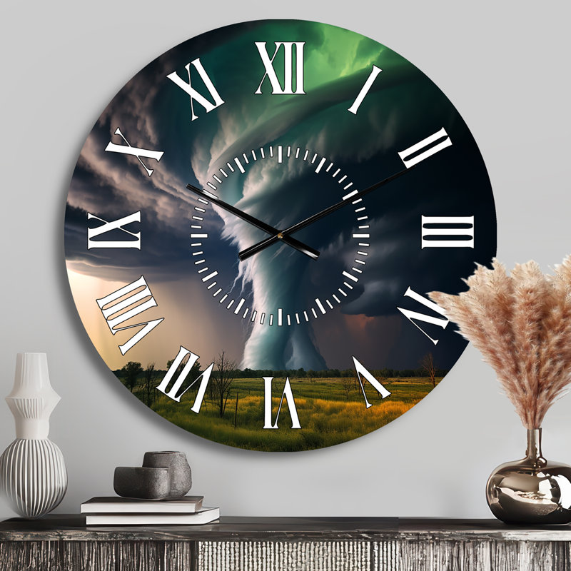Horloge murale tempête tempête tempête tempête, Médium