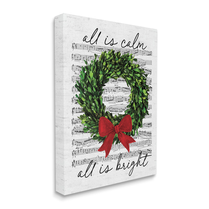 All All Bright Holiday Music, H 20 po x l 16 po x P 1,5 po