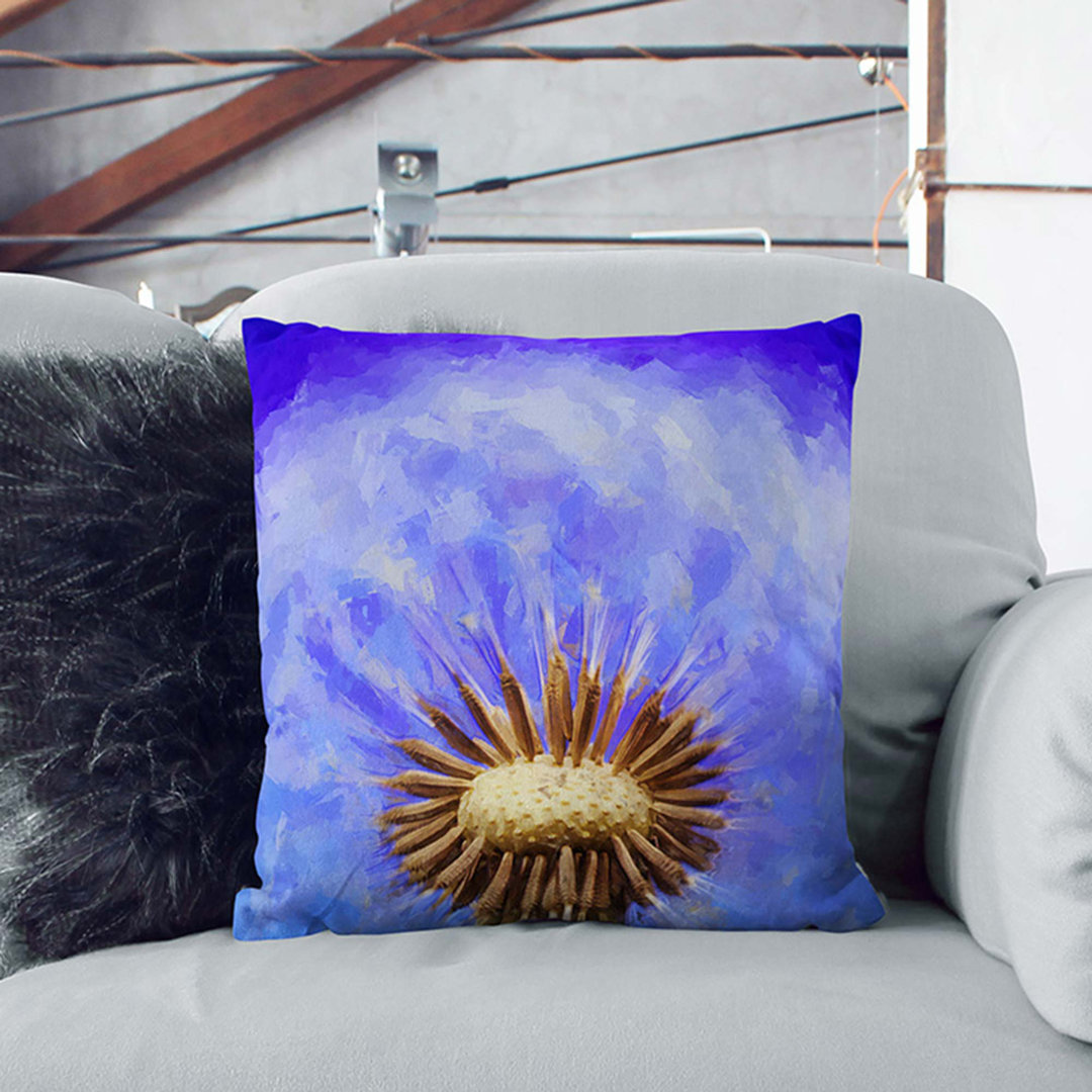Swirling Dandelion Seeds Cushion with Filling