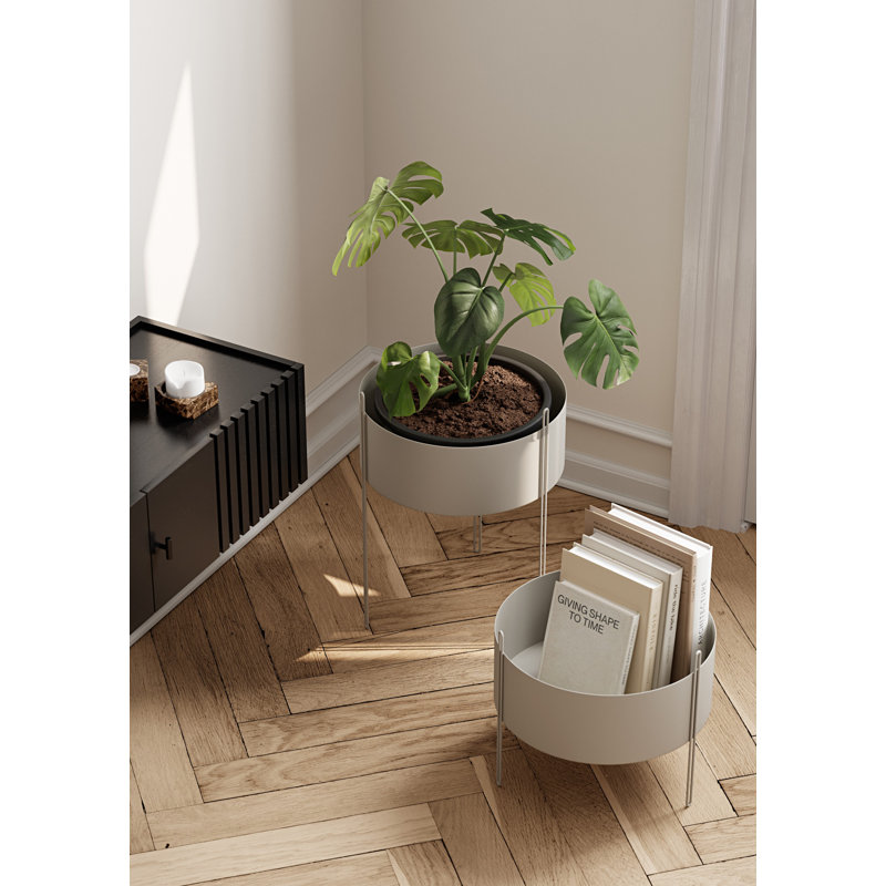 Pidestall Planter (Small), Gray, 21.70'' H x 15.70'' W x 15.70'' D