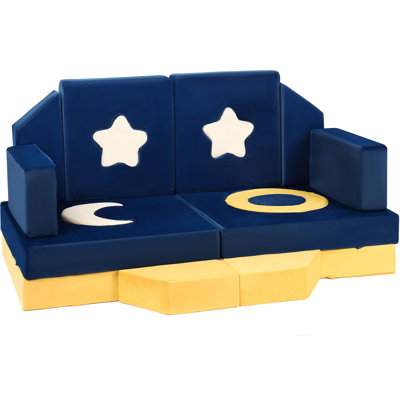 21pcs Modular Play Couch- Universe Theme Couch Building Fort, Sofa Foam Couch Play Couch Set