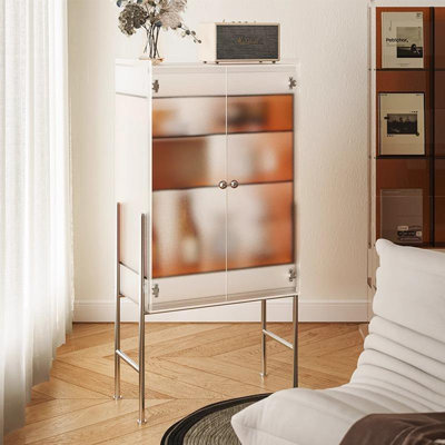 Elegant Frosted Semi-Transparent Storage Cabinet by interanest