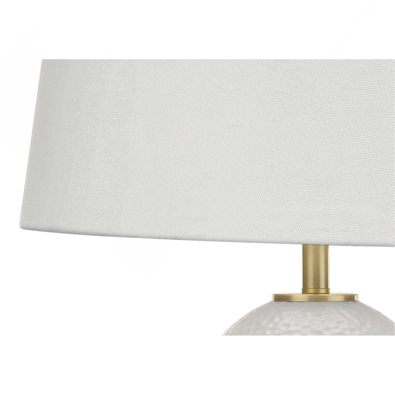 Lighting, 26"H, Table Lamp, White Ceramic, Ivory / Cream Shade, Transitional