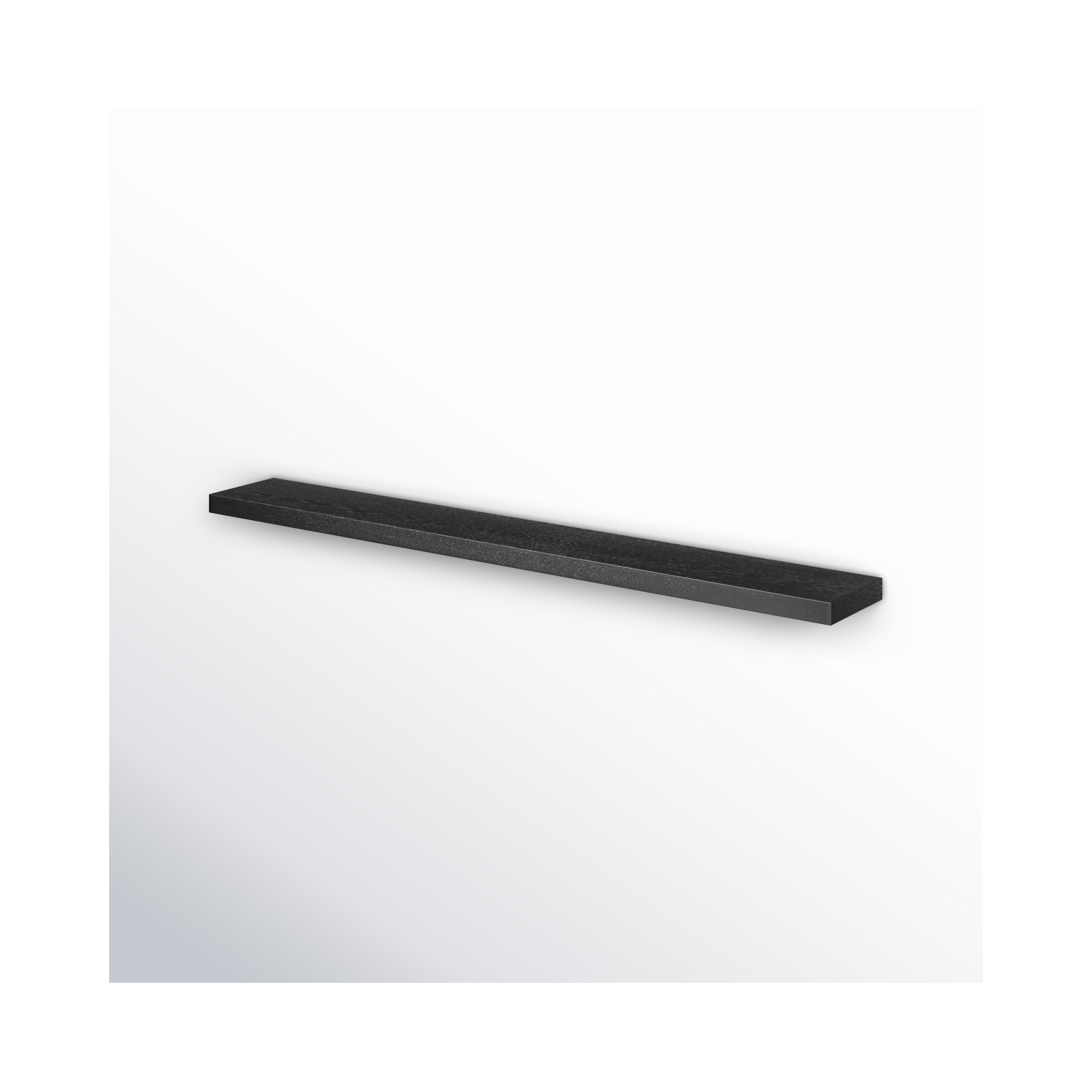Sherice Floating Shelf, Matte Black, 1.97" H x 74.81" W x 10.24" D