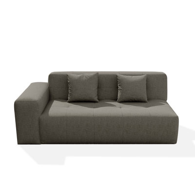 Patio Right-Arm Single-Module Sofa – Outdoor Sectional with Water-Resistant Cushions