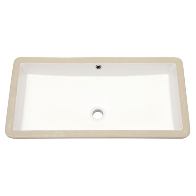 Lavabo de salle de bain rectangulaire en céramique Manucher Hokku Designs