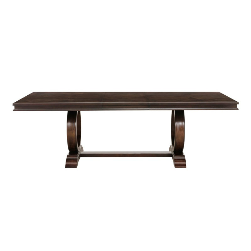 8 - Person Extendable Solid Wood Top Trestle Base Dining Set