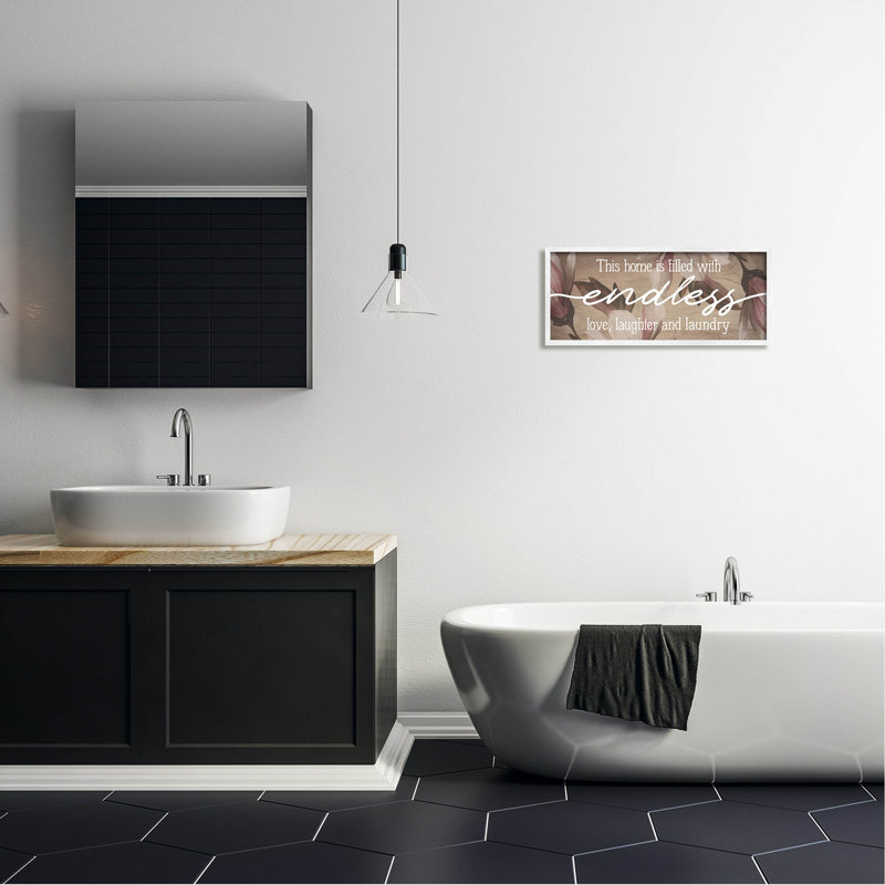 "Endless Love Laughter Laundry", art de la giclée encadrée par Lil 'Rue, H 10 po x l 24 po x P 1,5 po