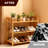 3-Tier Bamboo Shoe Rack Natural Wood Color 26.8 Inch