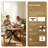 Round Dining Table With Extendable And Durable Metal Legs