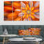 « massive orange fractal fleur », impression à multiples images sur toile