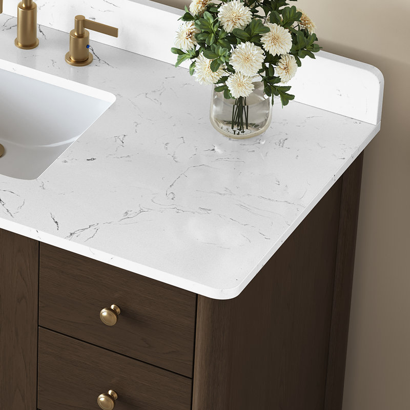 Ensemble de meuble-lavabo simple 48 po avec comptoir en pierre d'ingénierie