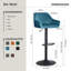 Velvet Height Adjustable Swivel Upholstered Bar Stools-309528181