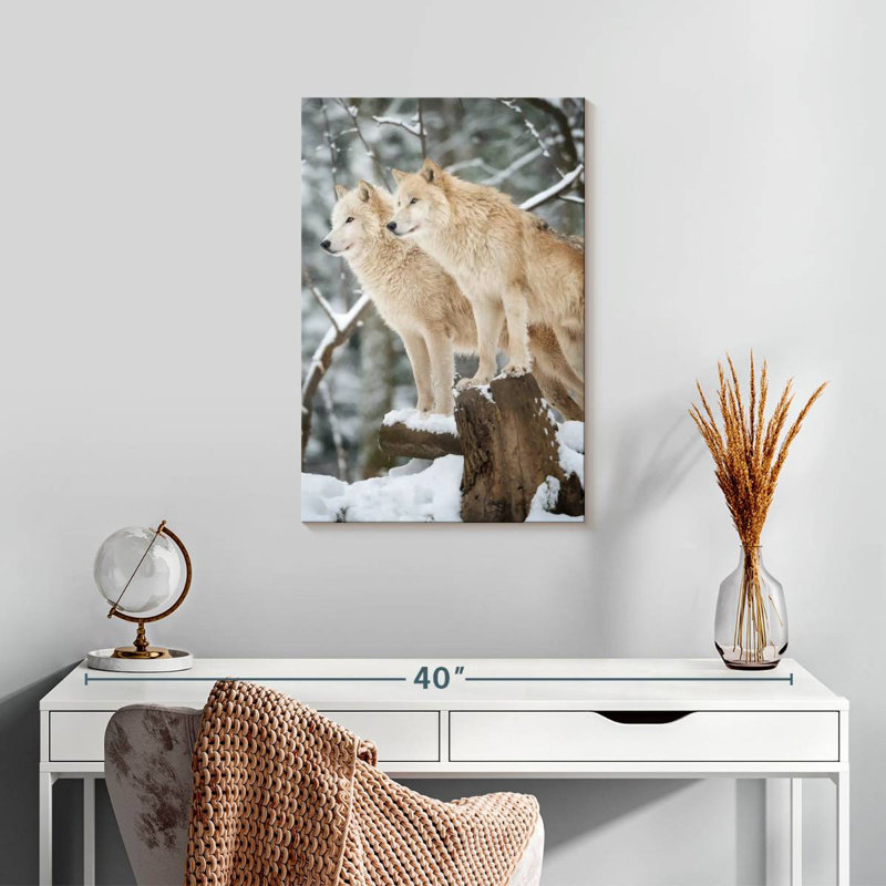 Brampt Two Wolves, 24" H x 16" W