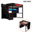 Lit mezzanine Gaming avec bureau et escalier de rangement, lumières DEL et USB, double