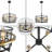 4 - Light Dimmable Lantern Drum Chandelier