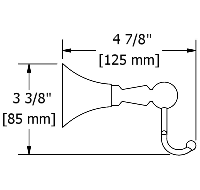 Hudson Robe Hook, Brushed Nickel
