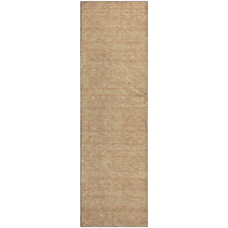 Premium Machine Washable Prisco Orange Rug, Runner 2'3" x 7'6"