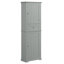 Grande armoire de rangement pour salle de bain, armoire de rangement autoportante avec tiroir et tablette réglable, panneau de fibres à densité moyenne avec finition peinte-1694387443