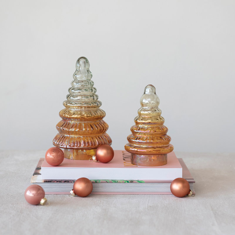 Embossed Two-Tone Mercury Glass Tree