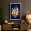 Cheerful Terracotta Blooms Botanical - Wrapped Canvas-363295620-363295628